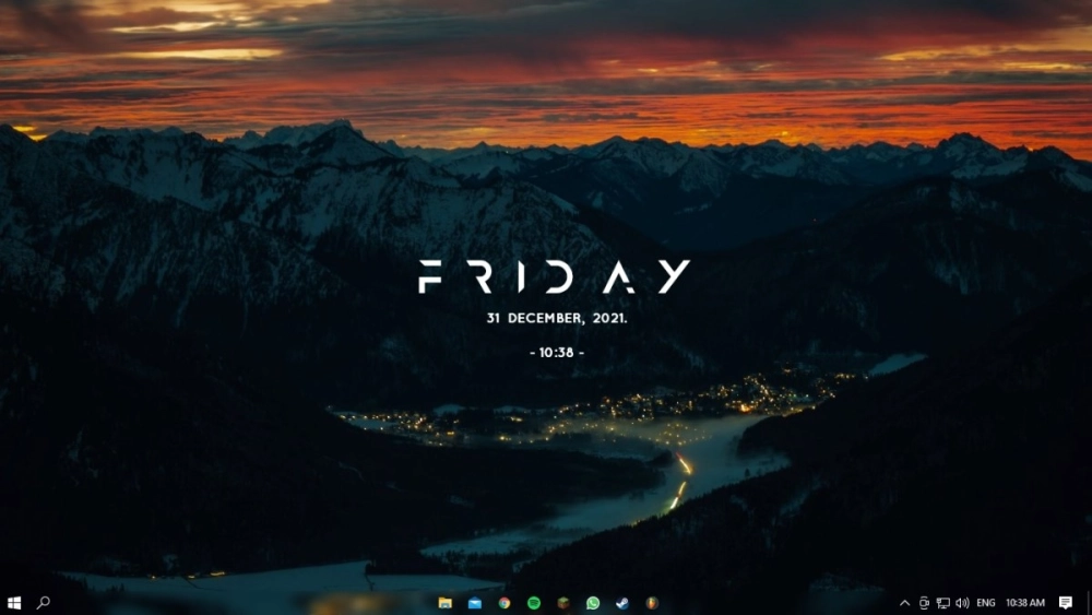 Màn hình desktop trống hơn sau khi xóa các tệp không cần thiết